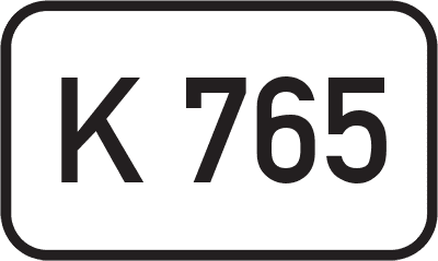Straßenschild Kreisstraße K 765