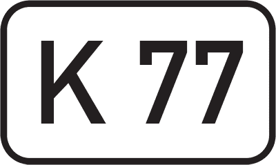 Straßenschild Kreisstraße K 77