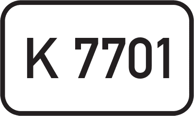 Straßenschild Kreisstraße K 7701