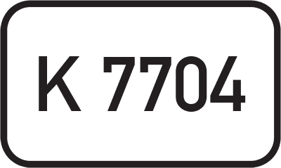 Straßenschild Kreisstraße K 7704