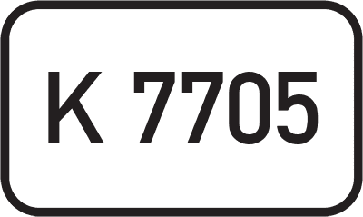 Straßenschild Kreisstraße K 7705