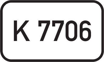 Straßenschild Kreisstraße K 7706