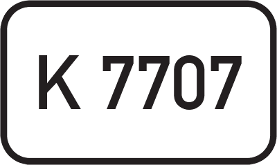 Straßenschild Kreisstraße K 7707