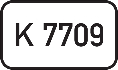 Straßenschild Kreisstraße K 7709