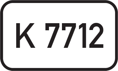 Straßenschild Kreisstraße K 7712
