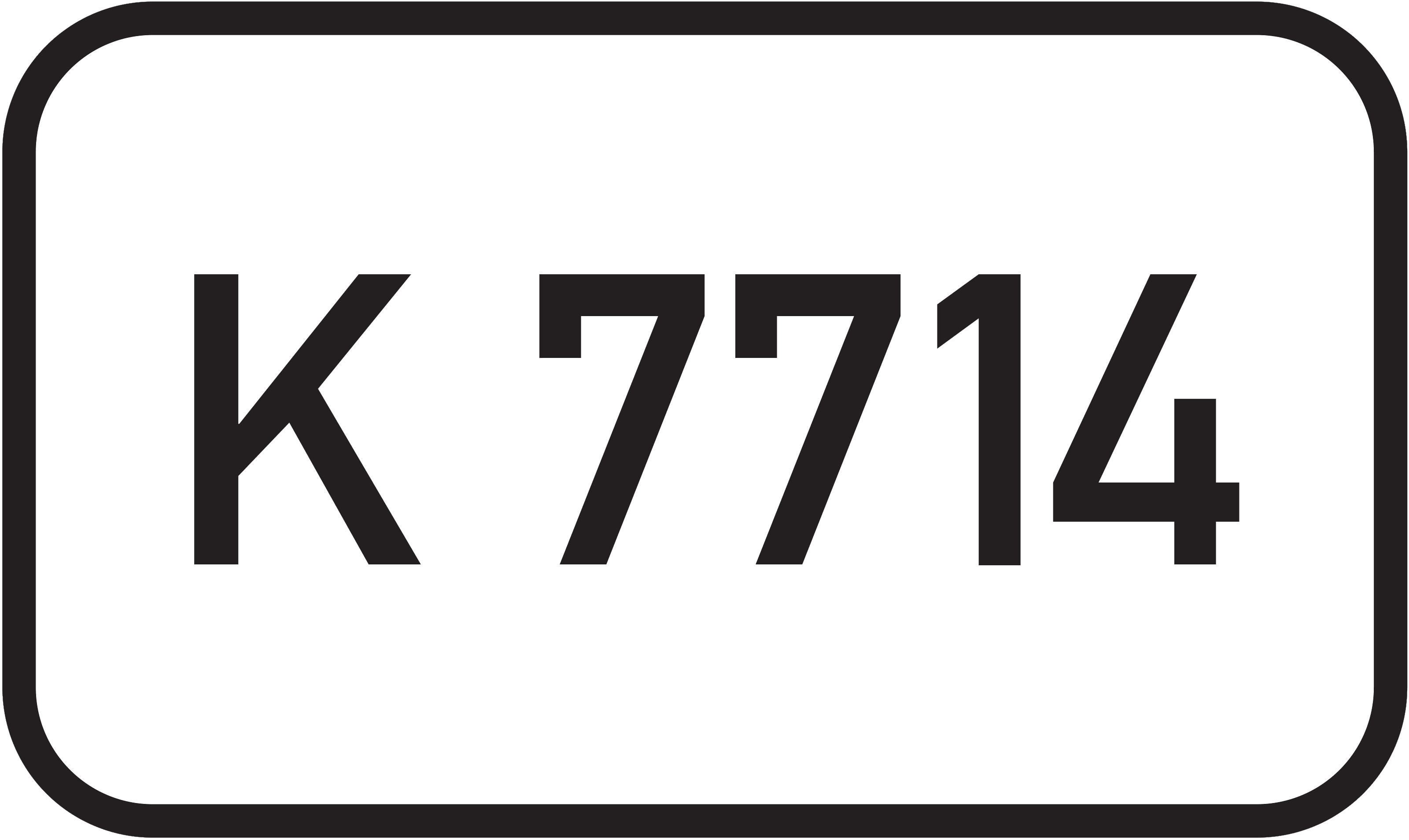 Straßenschild Kreisstraße K 7714