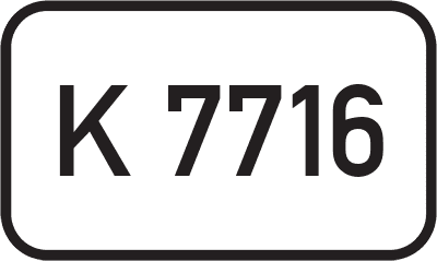 Straßenschild Kreisstraße K 7716