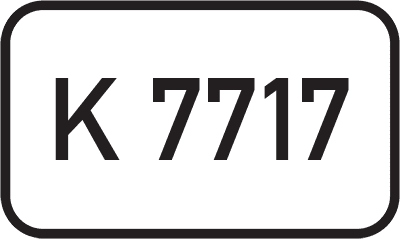 Straßenschild Kreisstraße K 7717
