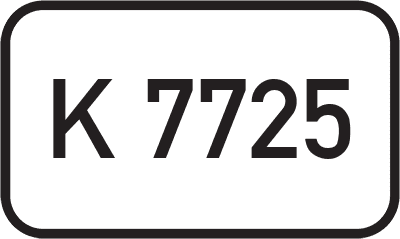 Straßenschild Kreisstraße K 7725