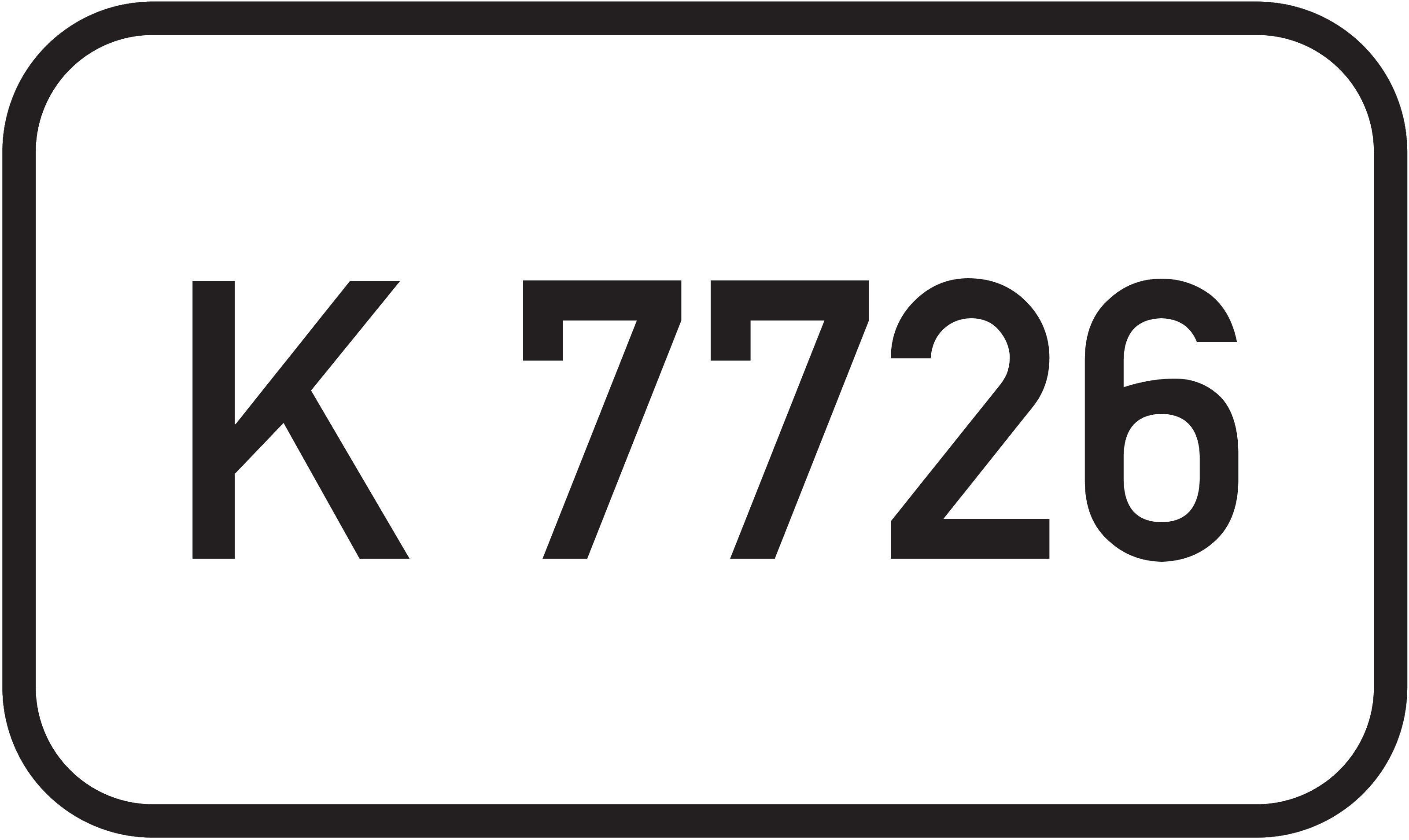 Straßenschild Kreisstraße K 7726