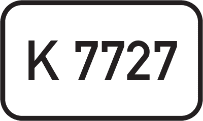 Straßenschild Kreisstraße K 7727