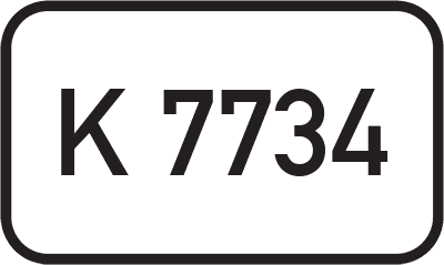 Straßenschild Kreisstraße K 7734