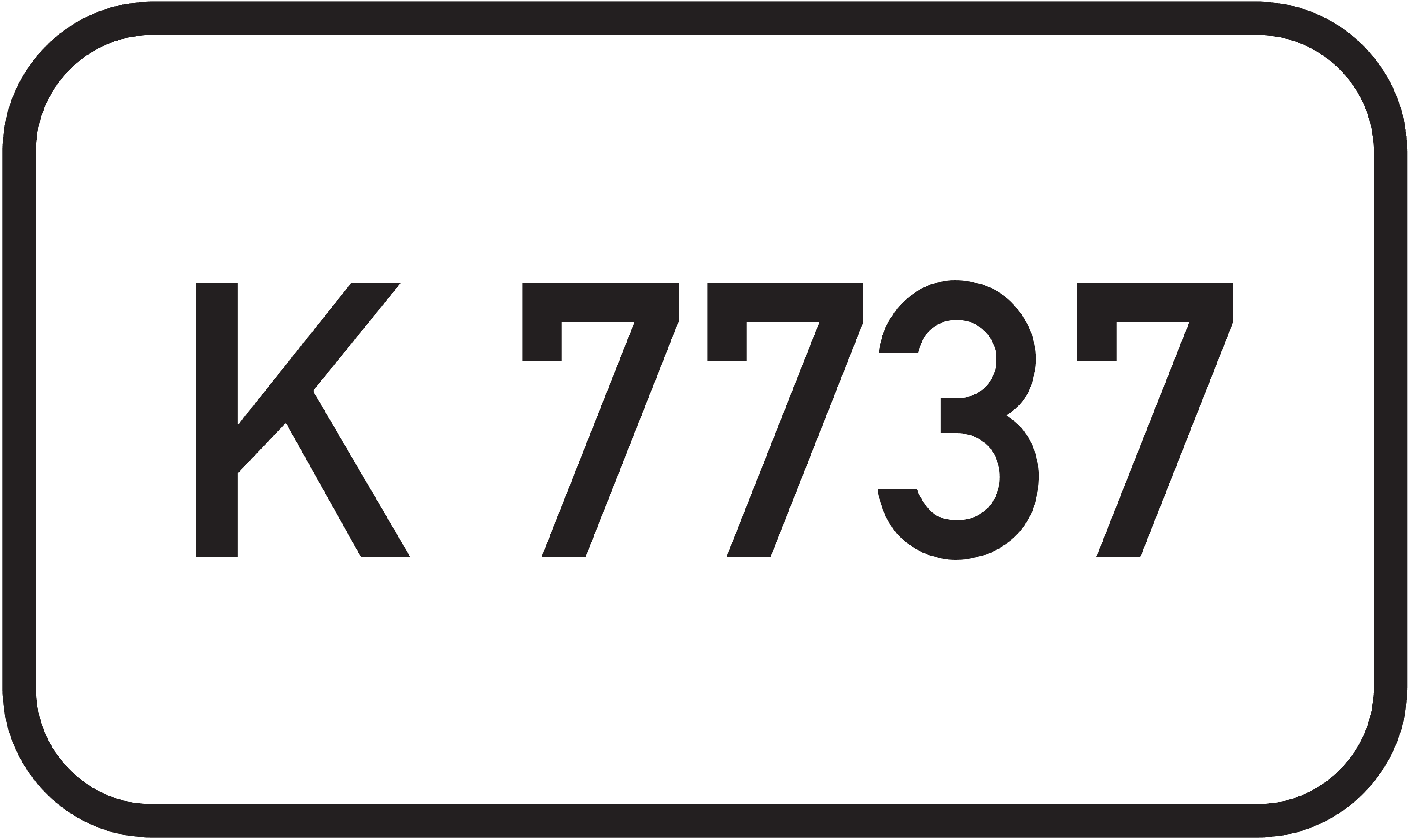 Straßenschild Kreisstraße K 7737