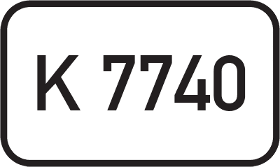 Straßenschild Kreisstraße K 7740
