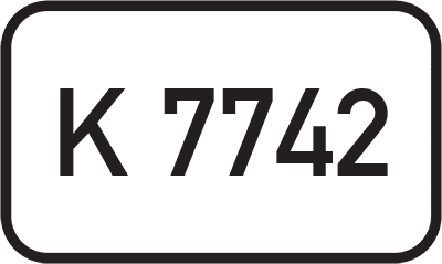Straßenschild Kreisstraße K 7742