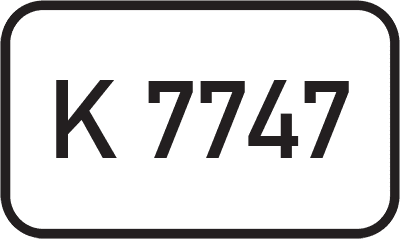 Straßenschild Kreisstraße K 7747