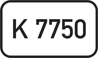 Straßenschild Kreisstraße K 7750