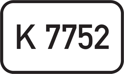 Straßenschild Kreisstraße K 7752