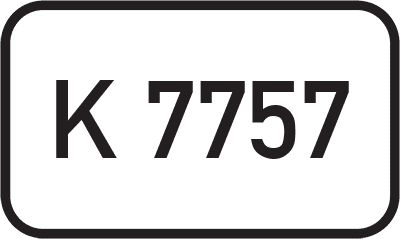 Straßenschild Kreisstraße K 7757