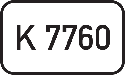 Straßenschild Kreisstraße K 7760