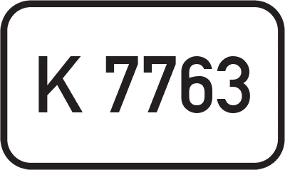Straßenschild Kreisstraße K 7763