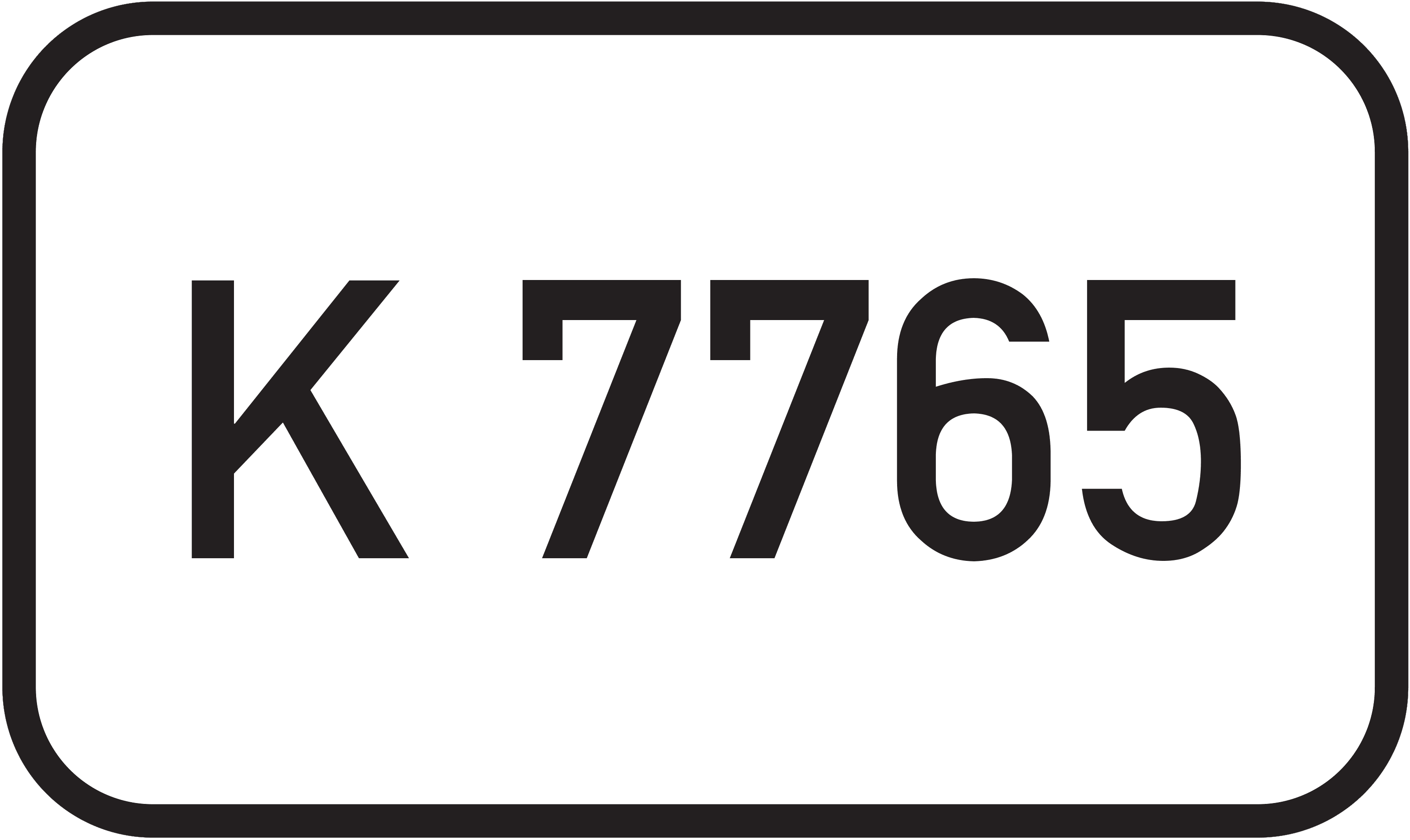 Straßenschild Kreisstraße K 7765