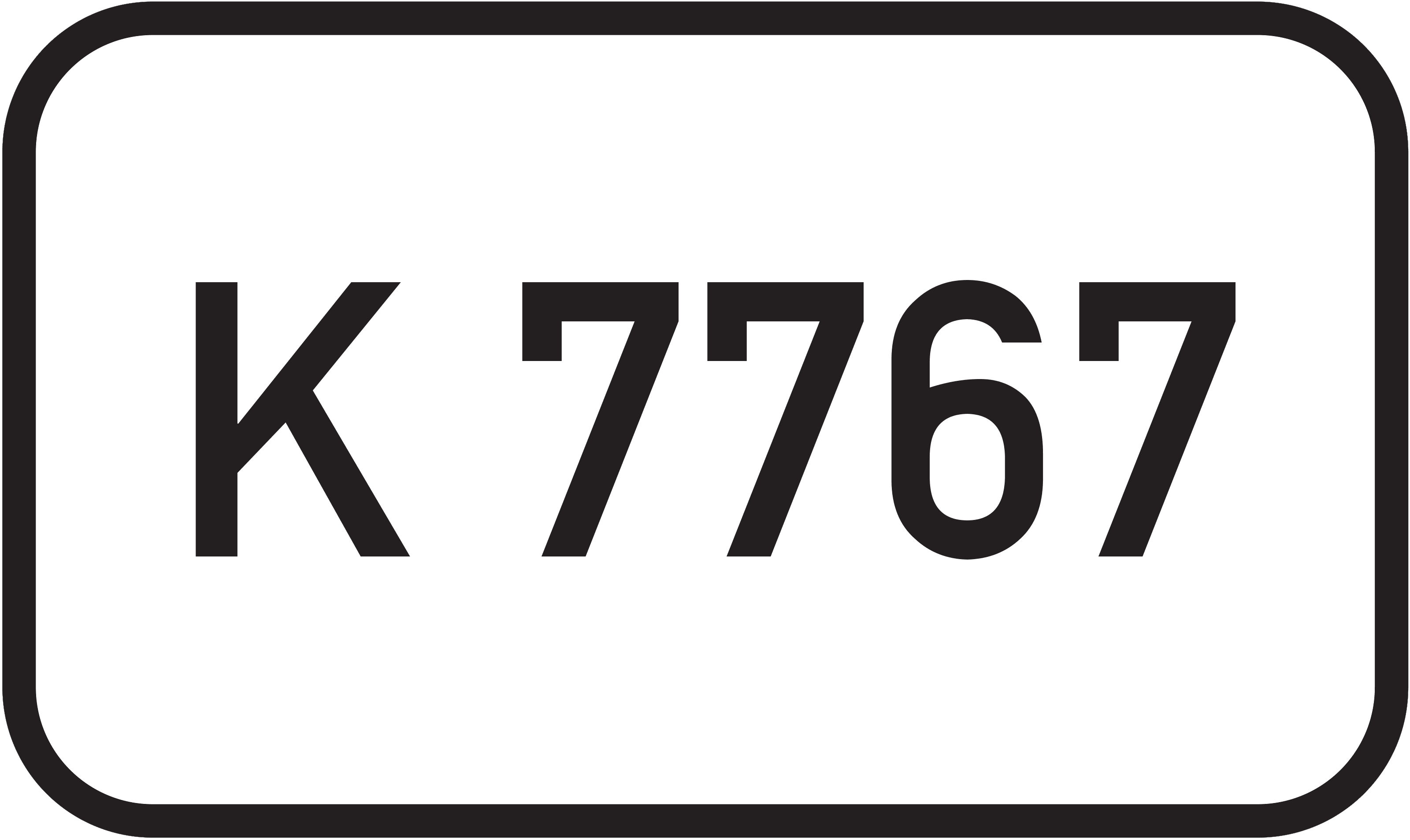 Straßenschild Kreisstraße K 7767