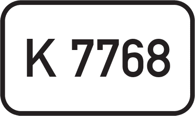 Straßenschild Kreisstraße K 7768