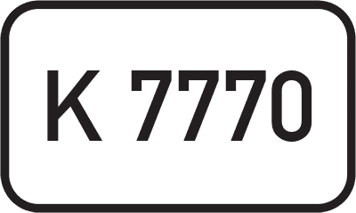 Straßenschild Kreisstraße K 7770