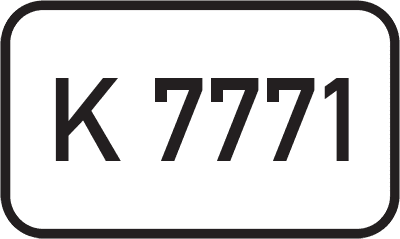 Straßenschild Kreisstraße K 7771