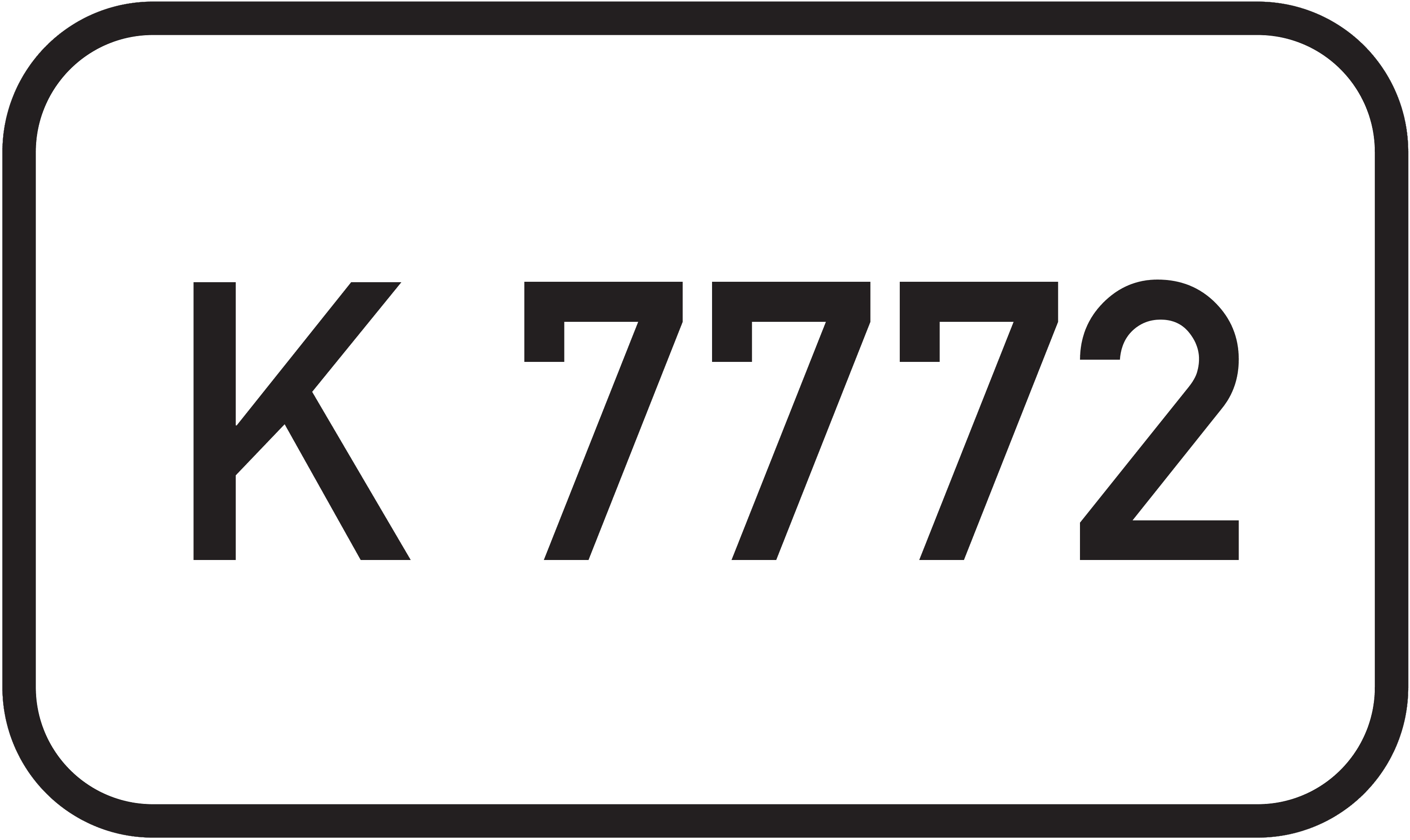 Straßenschild Kreisstraße K 7772