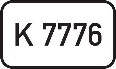Straßenschild Kreisstraße K 7776