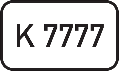 Straßenschild Kreisstraße K 7777