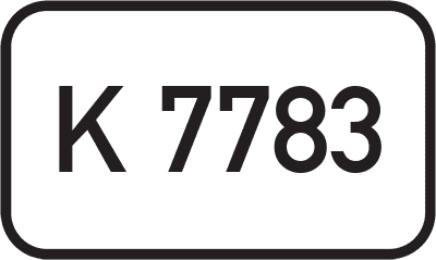 Straßenschild Kreisstraße K 7783