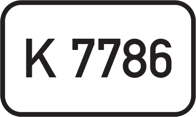 Straßenschild Kreisstraße K 7786