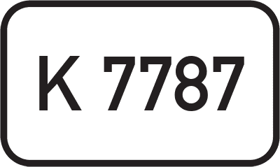 Straßenschild Kreisstraße K 7787