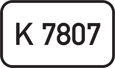 Straßenschild Kreisstraße K 7807