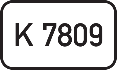 Straßenschild Kreisstraße K 7809
