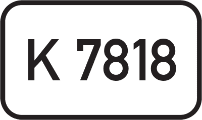 Straßenschild Kreisstraße K 7818