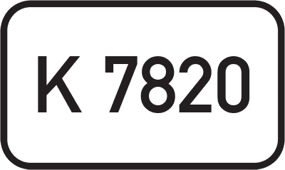 Straßenschild Kreisstraße K 7820