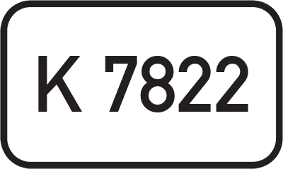 Straßenschild Kreisstraße K 7822