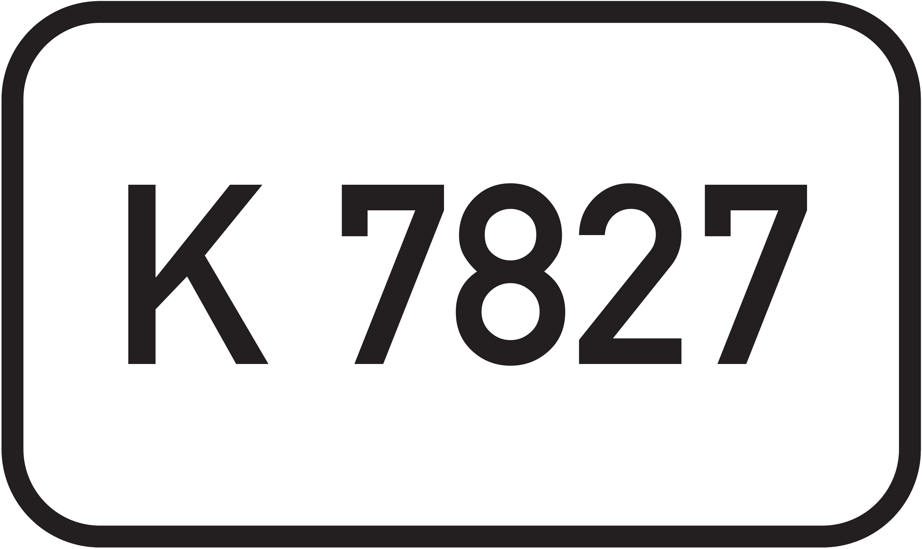 Straßenschild Kreisstraße K 7827