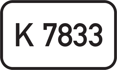 Straßenschild Kreisstraße K 7833