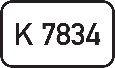 Straßenschild Kreisstraße K 7834