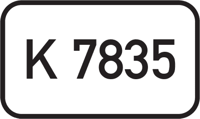 Straßenschild Kreisstraße K 7835