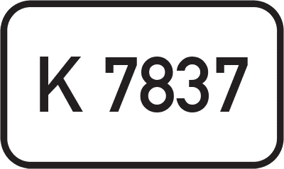 Straßenschild Kreisstraße K 7837