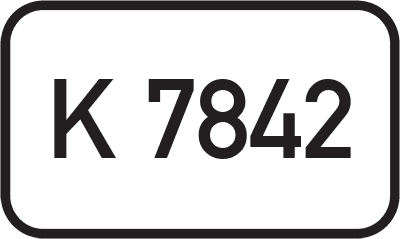 Straßenschild Kreisstraße K 7842
