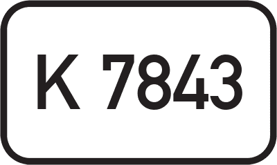 Straßenschild Kreisstraße K 7843