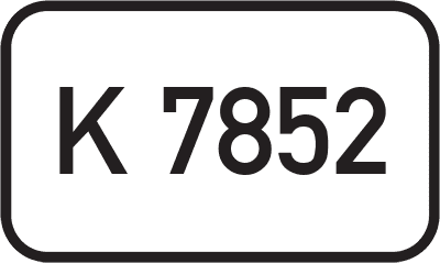 Straßenschild Kreisstraße K 7852