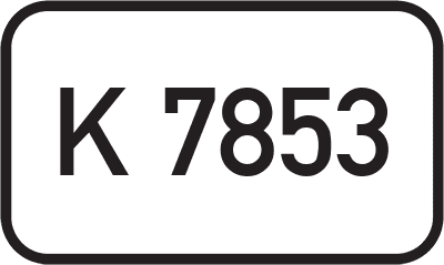 Straßenschild Kreisstraße K 7853